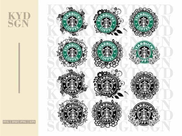 Flower Starbucks SVG