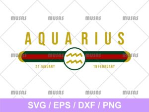 Gucci Aquarius Zodiac SVG