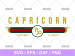 Gucci Capricorn Zodiac SVG