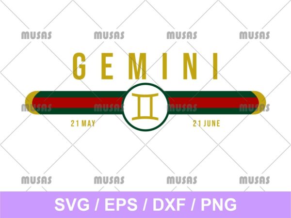 Gucci Gemini Zodiac SVG