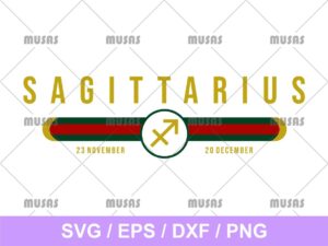 Gucci Sagittarius Zodiac SVG