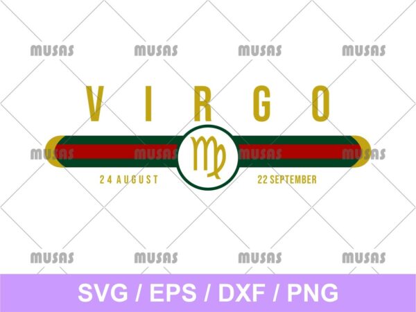 Gucci Virgo Zodiac SVG
