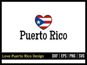 Love Puerto Rico SVG