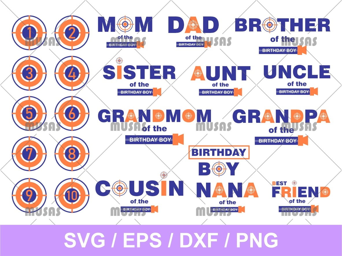 Free Free Nerf Birthday Svg 407 SVG PNG EPS DXF File