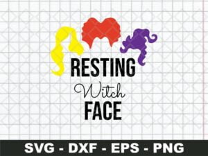 Resting Witch Face Hocus Pocus SVG