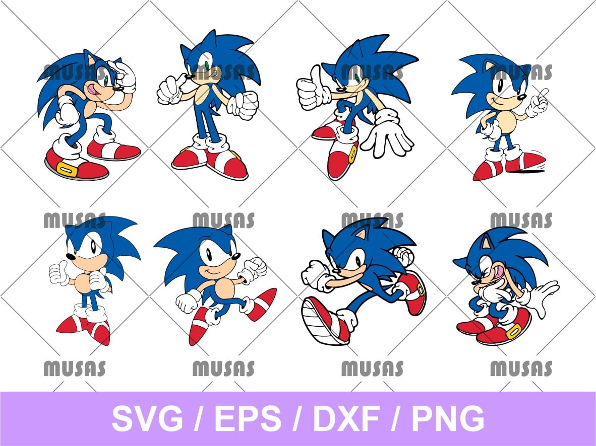 SONIC PNG the Hedgehog Png Sonic Bundle Png Sonic Layered Png Sonic Face Png  Sonic Characters Png Cut Files for Cricut Scrapbooking 