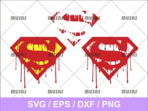 Superman Logo Dripping SVG