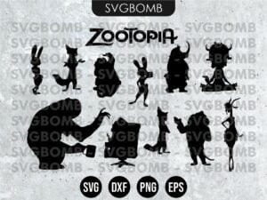 Zootopia Silhouette SVG