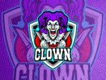 clown gaming logo esport