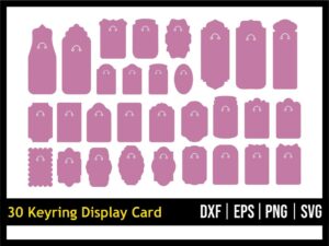 30 Keyring Display Card SVG