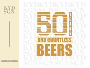 50th Birthday Beer SVG