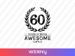60 Years of Being Awesome SVG