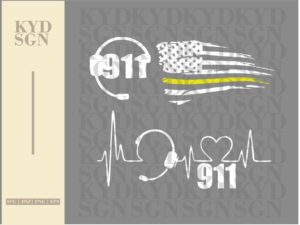 911 Dispatcher American Flag SVG
