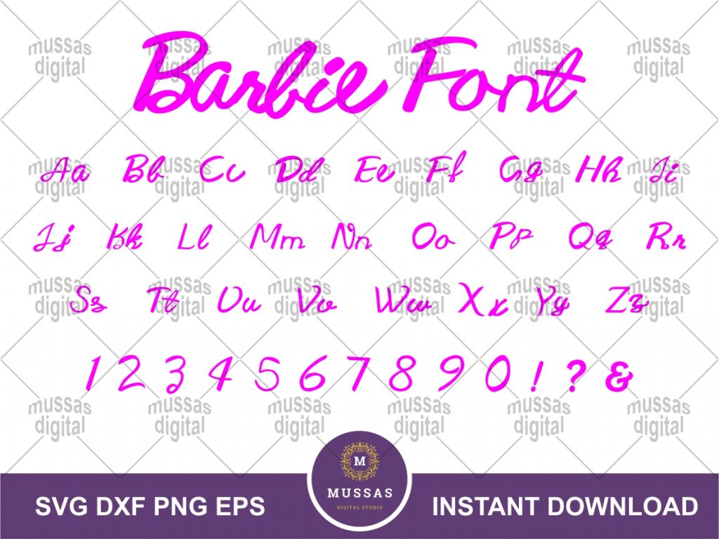 Barbie Font SVG Download | Vectorency