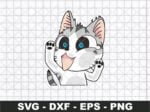 Cat Funny Sticker SVG