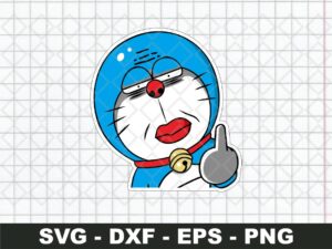 Doraemon Fuck Funny Sticker SVG