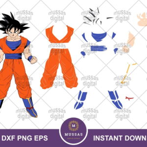 Dragon Ball Z Goku SVG Layered