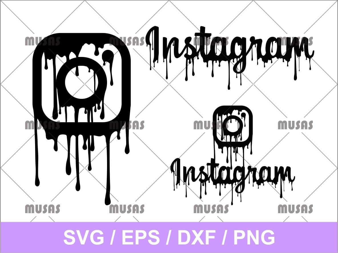 Dripping Instagram Logo SVG