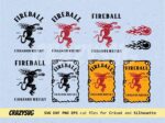 Fireball Cinnamon Whiskey Labels SVG
