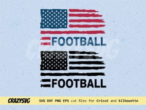 Football American Flag Distressed SVG