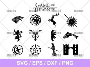 Game of Thrones Lannister Targaryen Stark SVG