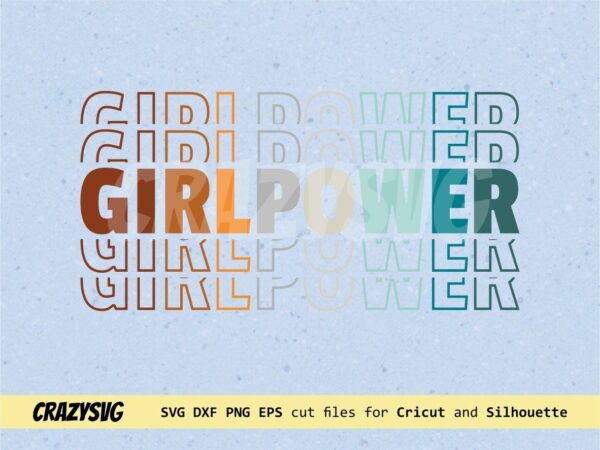 Girl Power Mirror Style SVG