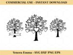Hearts Family Tree SVG