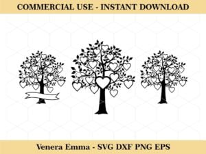 Hearts Family Tree SVG
