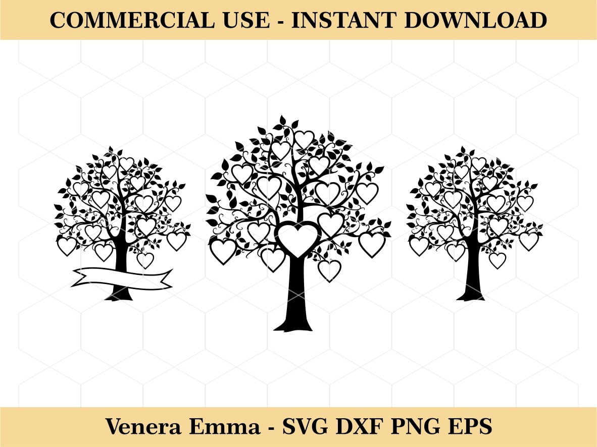 Download Hearts Family Tree Svg Vectorency