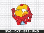 Iron Man Funny Sticker SVG