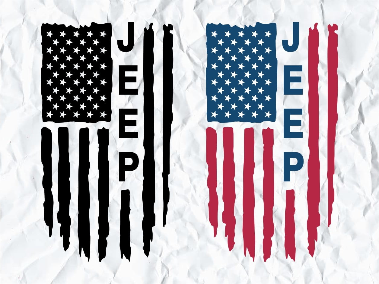 Download Jeep American Flag Distressed Svg Vectorency