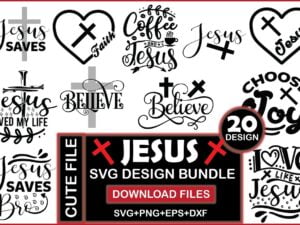 Jesus Svg Design Bundle Vectorency Today's Deals