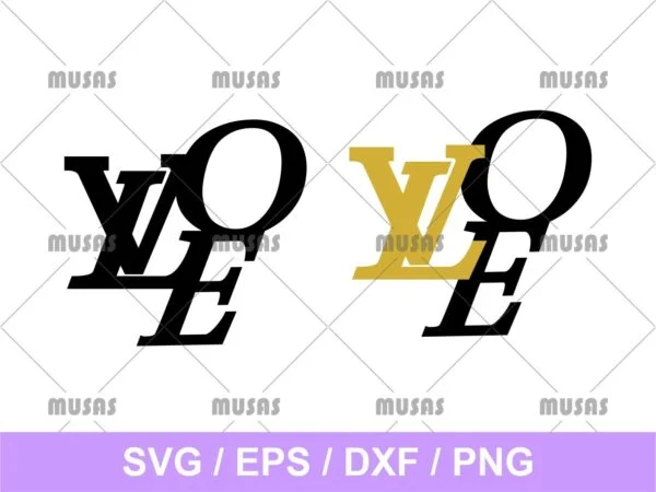 Louis Vuitton Love SVG, Love PNG