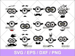 Minion Despicable Me Face Eyes SVG