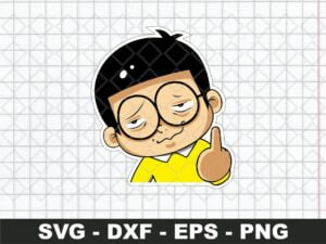 Nobita Funny Sticker SVG
