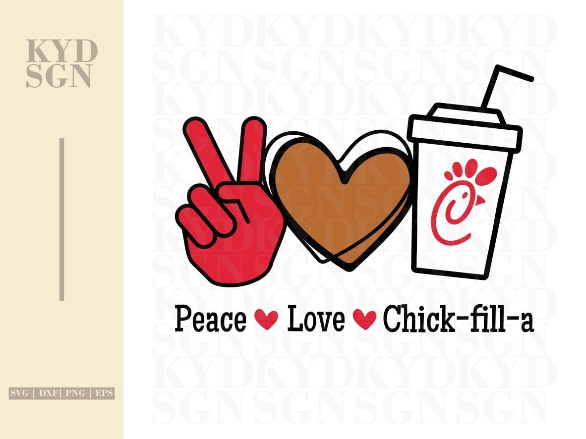 Download Peace Love Chick Fil A Svg Vectorency