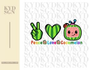 Peace Love Cocomelon SVG