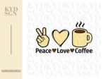 Peace Love Coffee SVG
