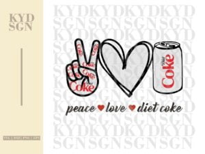 Peace Love Diet Coke SVG