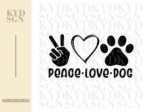 Peace Love Dog SVG
