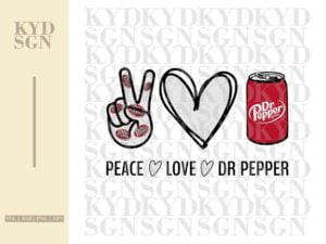 Peace Love Dr. Pepper SVG