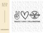 Peace Love Yellowstone SVG