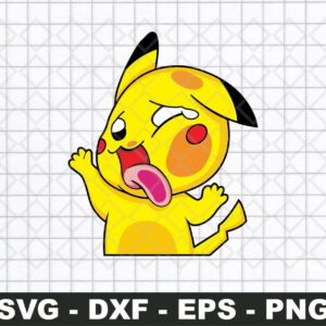 Pokemon Pikachu Funny Sticker SVG