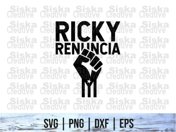 Ricky Renuncia Bandera Negra Puerto Rico SVG