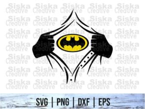 Rip Tear Shirt Superhero Batman SVG