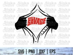 Rip Tear Shirt Superhero Doc Savage SVG