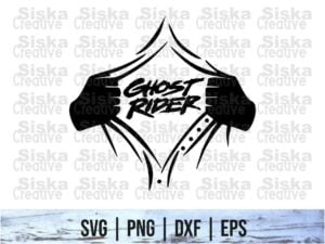 Rip Tear Shirt Superhero Ghost Rider SVG