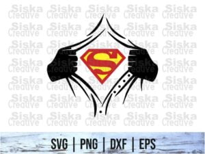 Rip Tear Shirt Superhero Superman SVG