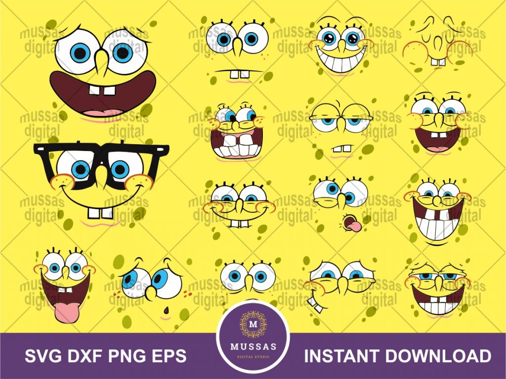 Spongebob Face SVG | Vectorency