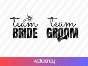 Team Bride Team Groom SVG